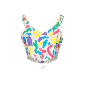 Moschino Multicolor Abstract Crop Top